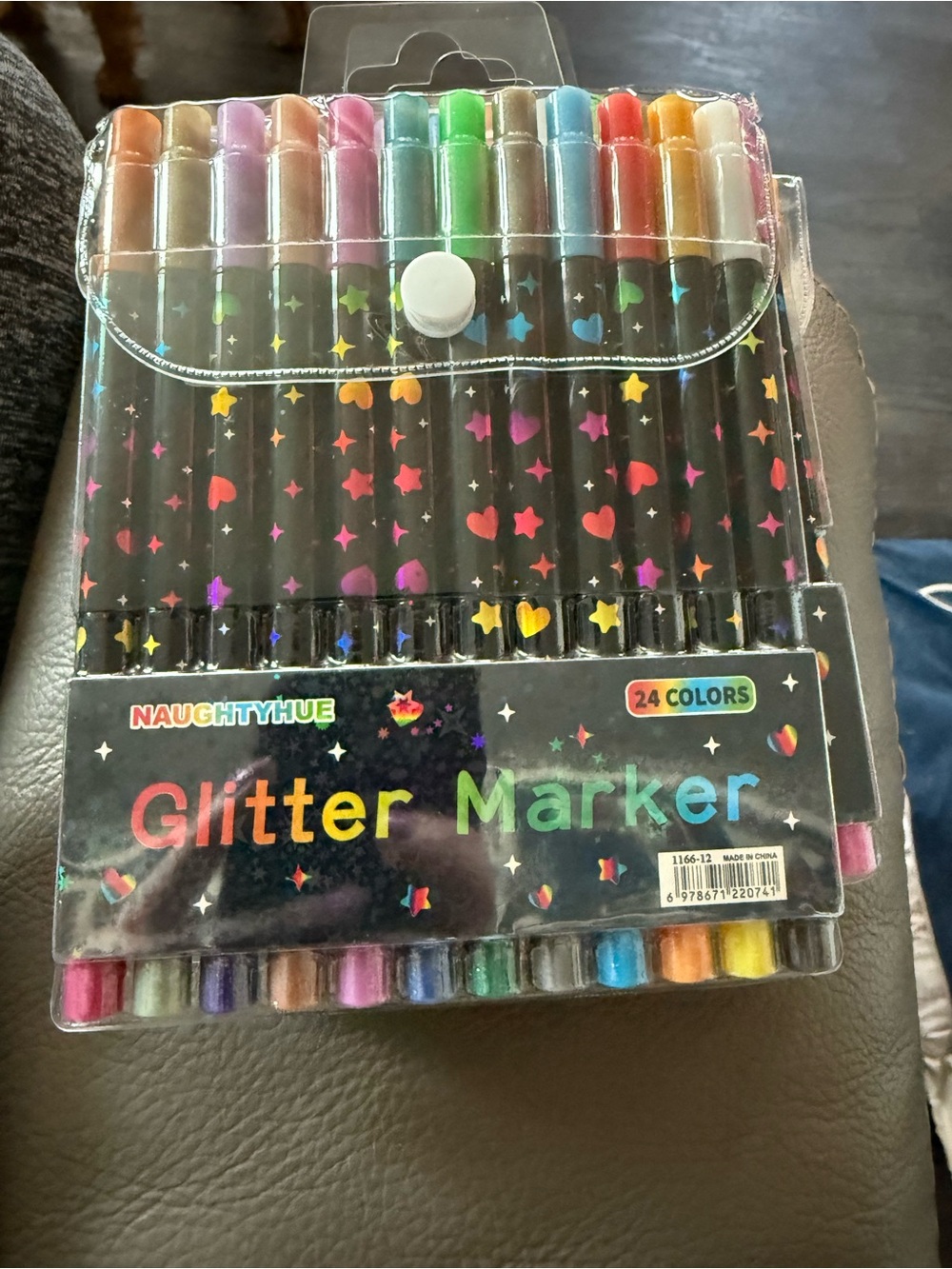 Glitter Marker Set - Rainbow 24-Color Pack
